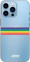 6F hoesje - geschikt voor iPhone 13 Pro - Transparant TPU Case - #LGBT - Horizontal #ffffff