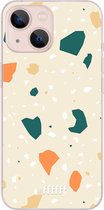 6F hoesje - geschikt voor iPhone 13 Mini -  Transparant TPU Case - Terrazzo N°1 #ffffff