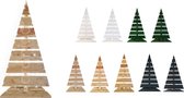 Floranica® Houten kerstboom | Niet geïmpregneerd | Natuurlijk larikshout | Hoogte 92cm | Voetwijdte 45cm | Mooie kerstversiering | Modern ontwerp | Kerstcadeau | LED-verlichting inbegrepen