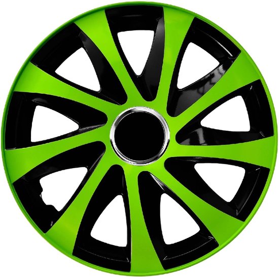 Foto: Drift extra wieldoppen 13 inch set van 4x groen