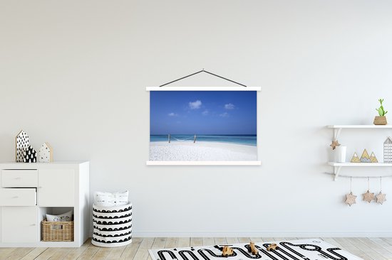 Affiche scolaire - Plage - Hamac - Ciel - 150x100 cm - Affiche textile Lattes Witte - Affiche textile