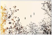 JUNIQE - Poster in kunststof lijst London Park -30x45 /Geel & Ivoor
