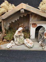 House of seasons kerststal  de  luxe  witte L38 B13 H16