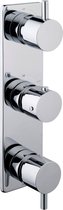 Bally Caral Inbouw Douchethermostaat Rond 15cm Hartafstand 3 Greeps Chroom (incl. Inbouwdeel)
