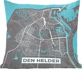 Sierkussen - Carte Den Helder - Multicolore - 50 Cm X 50 Cm