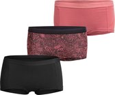 Björn Borg dames mini shorts 3P core zwart & roze - XS