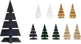 Floranica® Houten kerstboom | Kleur Antraciet | Natuurlijk larikshout | Hoogte 59 cm | Voetwijdte 27 cm | Mooie kerstversiering | Modern ontwerp | Kerstcadeau