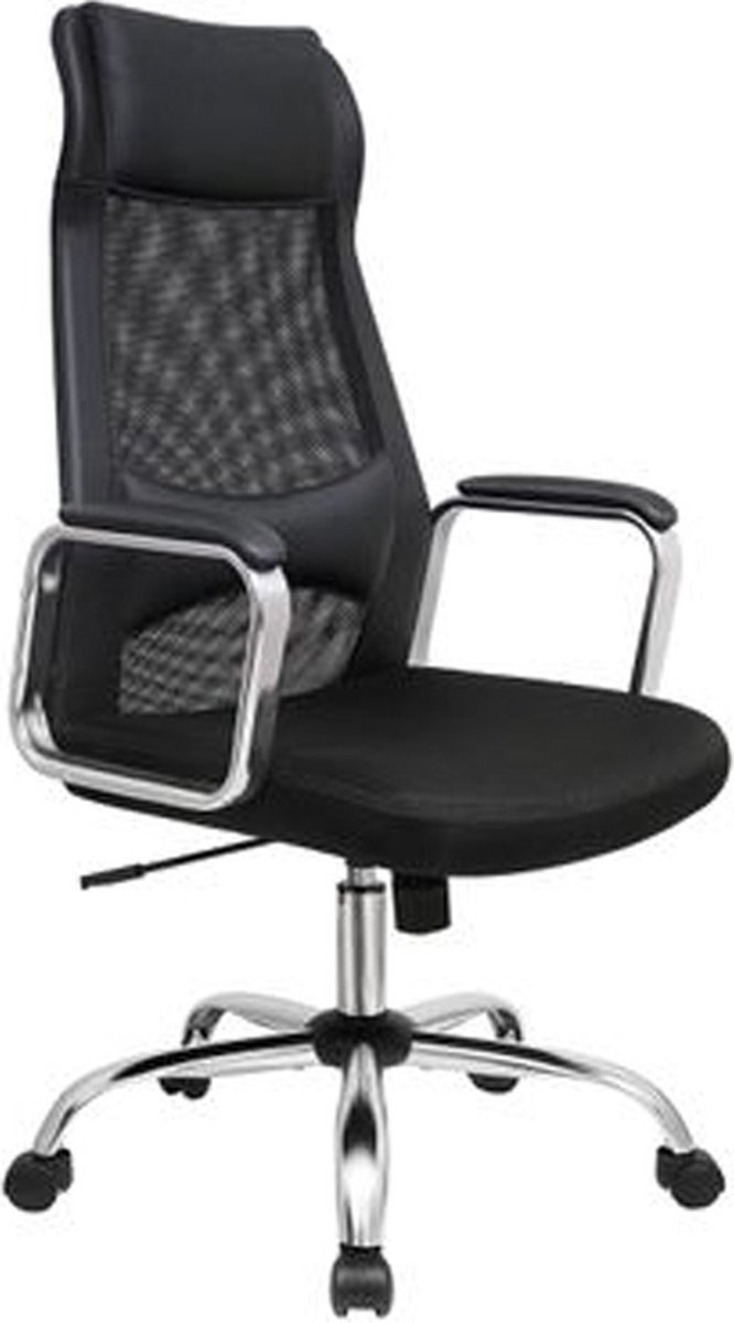 IN.HOMEXL Johan Bureaustoel - Ergonomische Bureaustoel voor Volwassenen – Kantoorstoel - Bureaustoelen voor een gewicht van 100 tot 150 kg - Vergaderstoel - Gaming stoel – Bureaustoel met Wieltjes - Zwart