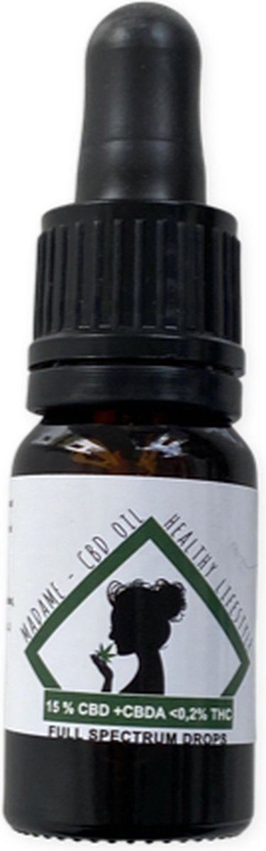 Goedkoopste Madame CBD oil - cbd olie - 15 - full spectrum - cbd cbda - cbd olie 10 ml - 100 natuurlijk - zeer betrouwbaar - hoog kwaliteit