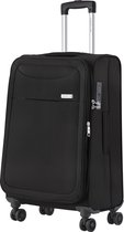 CarryOn Air Reiskoffer 66cm | TSA Trolley met dubbele wielen | OKOBAN registratie | Expander tot 84 liter | anti-diefstal rits – Zwart