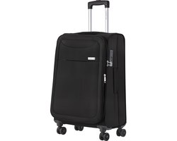 CarryOn Air Middenmaat Reiskoffer – 84 Liter- Zachte Trolley Koffer - 66 x 42 x 27 cm - Lichtgewicht - Expander - TSA-slot - Zwart