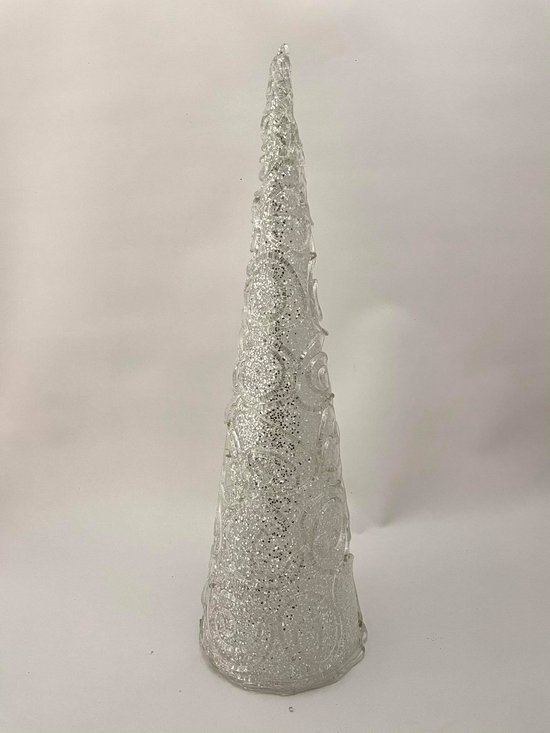 J-Line decoratieve kerstboom glitter champagne 45cm