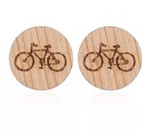 Travel Oorbellen van Hout Fiets Reis-sieraad Wanderlust Traveling cadeau | traveldutchie