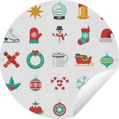 Garden Circle Christmas Stuff - Motif - Noël - 120x120 cm - Affiche de Jardin Ronde - Extérieur - XXL