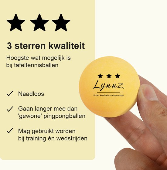 Lynnz® 10x balles de tennis de table qualité 3 étoiles orange | balles de ping pong - balles de tennis de table - balles - ping pong - bière pong