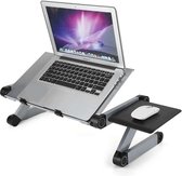 Verstelbare - Laptop Bureau - Computer Tafel - Draagbare - Ergonomische - Lapdesk - Notebook Tafel Bureau Stand - Met Muismat - Grijs