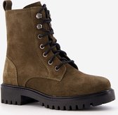 Hush Puppies suede meisjes veterboots - Groen - Maat 29 - Echt leer