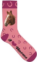 Plenty gifts sokken paard zwart / roze