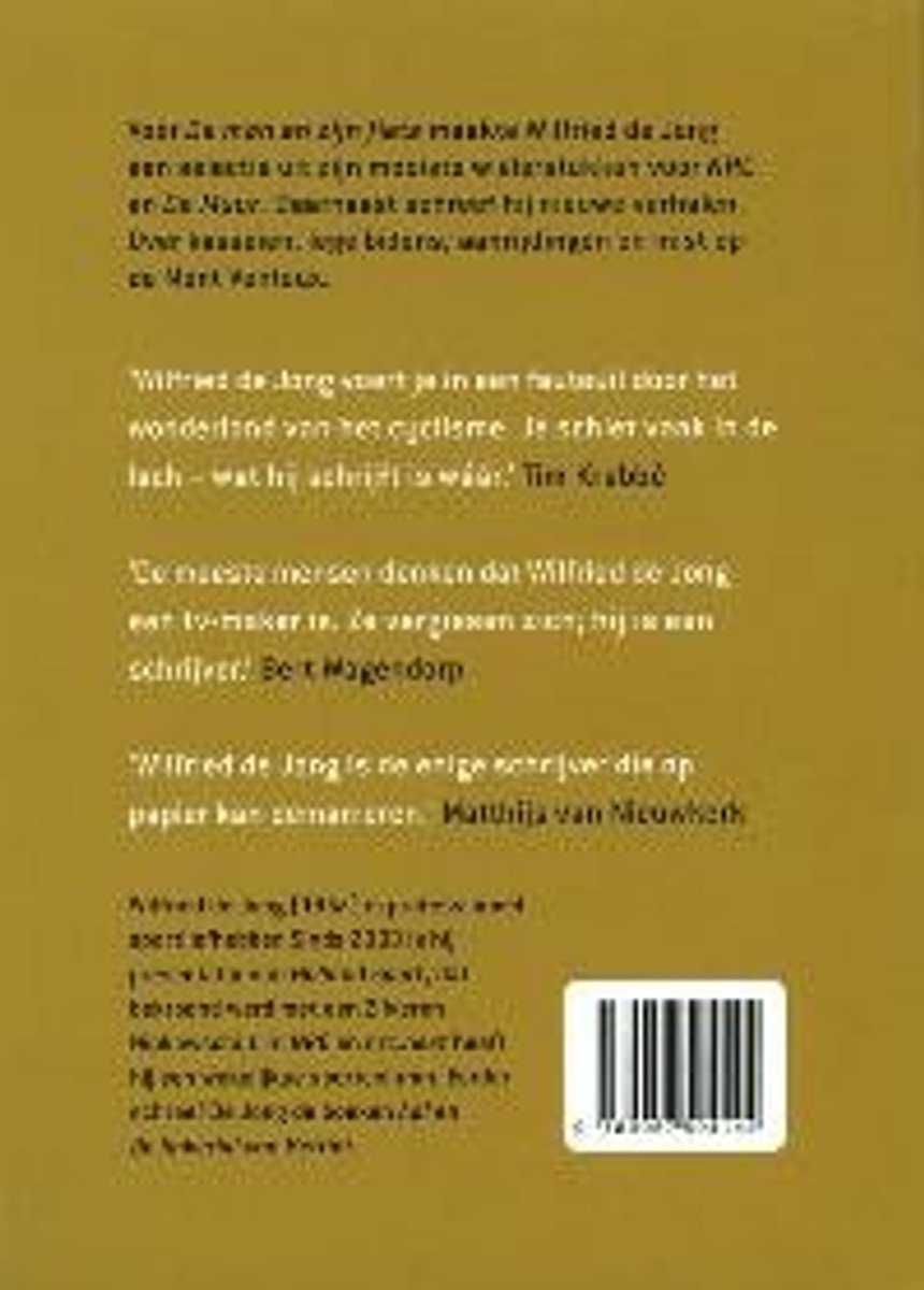 De man en zijn fiets - back cover