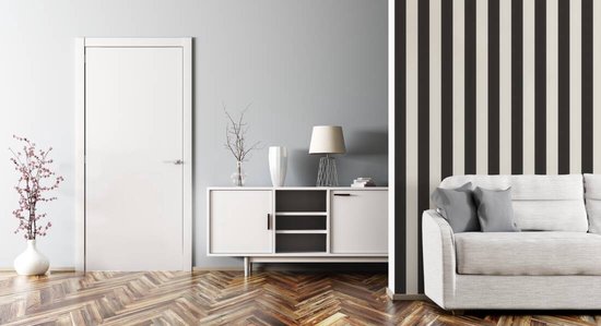 AS Creation Karl Lagerfeld - Papier peint Stripes - Design "Stripes" - noir et blanc - 1005 x 53 cm