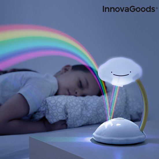 Keizer vrije tijd Ontmoedigd zijn LED REGENBOOGPROJECTOR LIBOW - AUTOMATISCH UIT - Kinderkamer lamp - Lamp  kinderkamer -... | bol.com