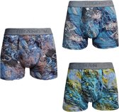 Heren boxershort 3 pack met print XXL