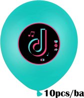 TikTok Ballon 10 Stuks Groen Tik Tok Ballonnen Verjaardag Feestje