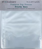 49 And Market Everyday Basics Foundations Page Protectors 6"X8" 12/Pkg (FA33935)