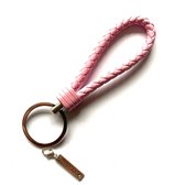 Sleutelhanger - Roze - Courage - Stimuleren - Moed - Tekst - Sport - Hanger - Leer - SportPresent - Sportsieraad - Sieraden - Team - Teamkado