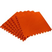 #DoYourFitness - Puzzelmat - »PuzzleMe« - geluidsdempend & vloerbeschermend - 6 in elkaar passende elementen van 60x60x1,2 cm, in totaal ca. 2,2 m2 - oranje