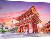 De klassieke Boeddhistische tempel Sensoji-ji in Tokio  - Foto op Dibond - 90 x 60 cm