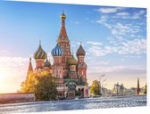 De Basiliuskathedraal op het Rode Plein in Moskou - Foto op Dibond - 90 x 60 cm