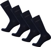 Bamboe Sokken | Anti-zweet Sokken | Naadloze Sokken | 4 Paar - Marineblauw | Maat: 46-47 | Merk: Bamboosa