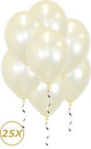 Witte Helium Ballonnen Verjaardag Versiering Feest Versiering Ballon Ivoor Wit Luxe Bruiloft Decoratie - 25 Stuks
