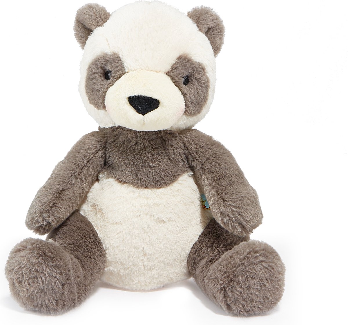 Bunnies By The Bay Bamboe de Panda Knuffel - Knuffeldier - Geborduurde details - Polyester - 34 cm - Zwart/Wit