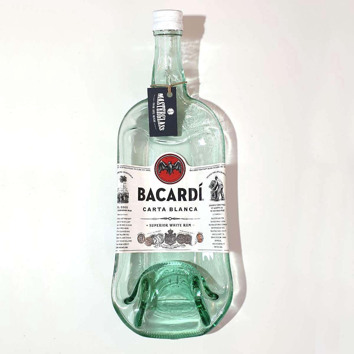 Borrelplank | kaasplank | tapas | Bacardi | gesmolten fles | recycling | upcycling