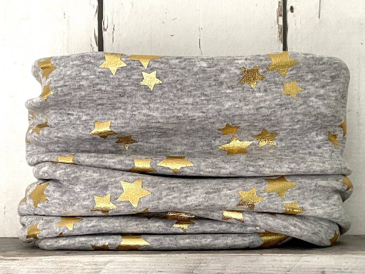 MixG | Colsjaal winter | Grijs| Gouden sterren | Meisje en jongen