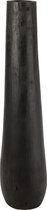 J-Line Vaas Extra Lang Palm Hout Zwart