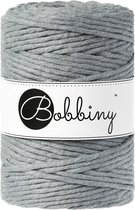 Bobbiny Macramé cord 5mm - Steel Grijs - Klos 100 meter