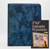Gemloader Premium 3''X4'' toploader binder, Pokemon kaarten verzamelmap [216 pockets] Blauw