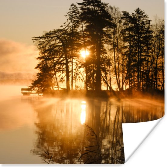 Poster Automne - Soleil - Water - 30x30 cm