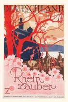 Pocket Sized - Found Image Press Journals- Vintage Journal Germany with Flowers Travel Poster