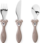 Panda Kinderbestek - RVS - Metaal - Multicolor - 3 delig