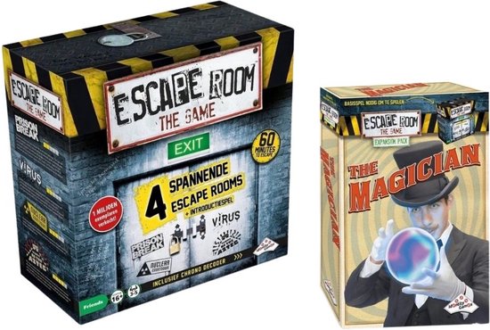Afbeelding van het spel Spellenbundel - 2 Stuks - Escape Room - The Game basisspel & Uitbreiding The Magician