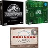 Afbeelding van het spelletje Spellenbundel - 3 Stuks - Jurassic World the boardgame & Wie is de Mol De Code opdracht & Expeditie Robinson De Eilandraad