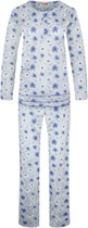 Dames pyjamaset met bloemenprint XL 42-44 grijs/blauw