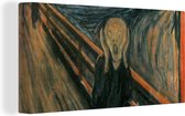 Canvas Schilderij De schreeuw - Edvard Munch - 80x40 cm - Wanddecoratie