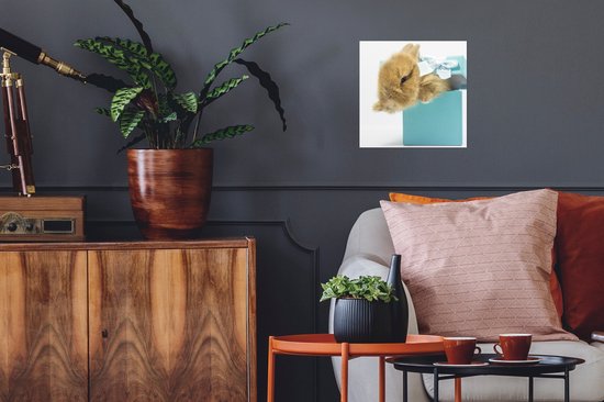 Affiche Lapin - Pastel - Blauw - 30x30 cm