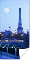 Poster Eiffeltoren - Maan - Parijs - 20x40 cm