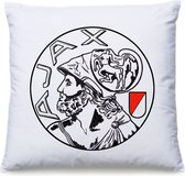 Kussen met het oude Ajax logo/Cadeau Ajax/Voetbal kussen/Kussen Ajax